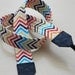 Bermuda Chevron SLR Camera Strap with Leather Ends- Free Shipping