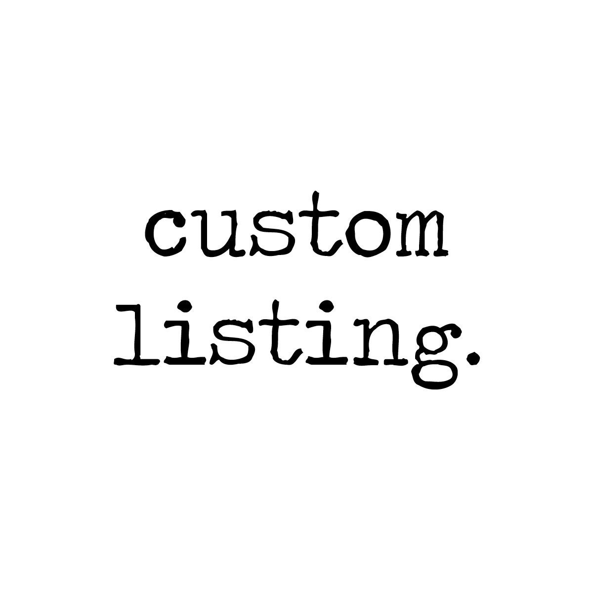 Custom Listing for pluckita