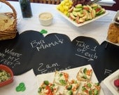 Chalkboard Table Runner - Chalk Cloth Tablecloth with Wavy Edge - Write On, Wipe Off