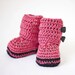 Special Price - Crochet Baby Booties - Baby Ankle Boots ready to wear (0-3 months)