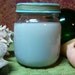 Rain scented candle in 4oz recycled baby food jar.