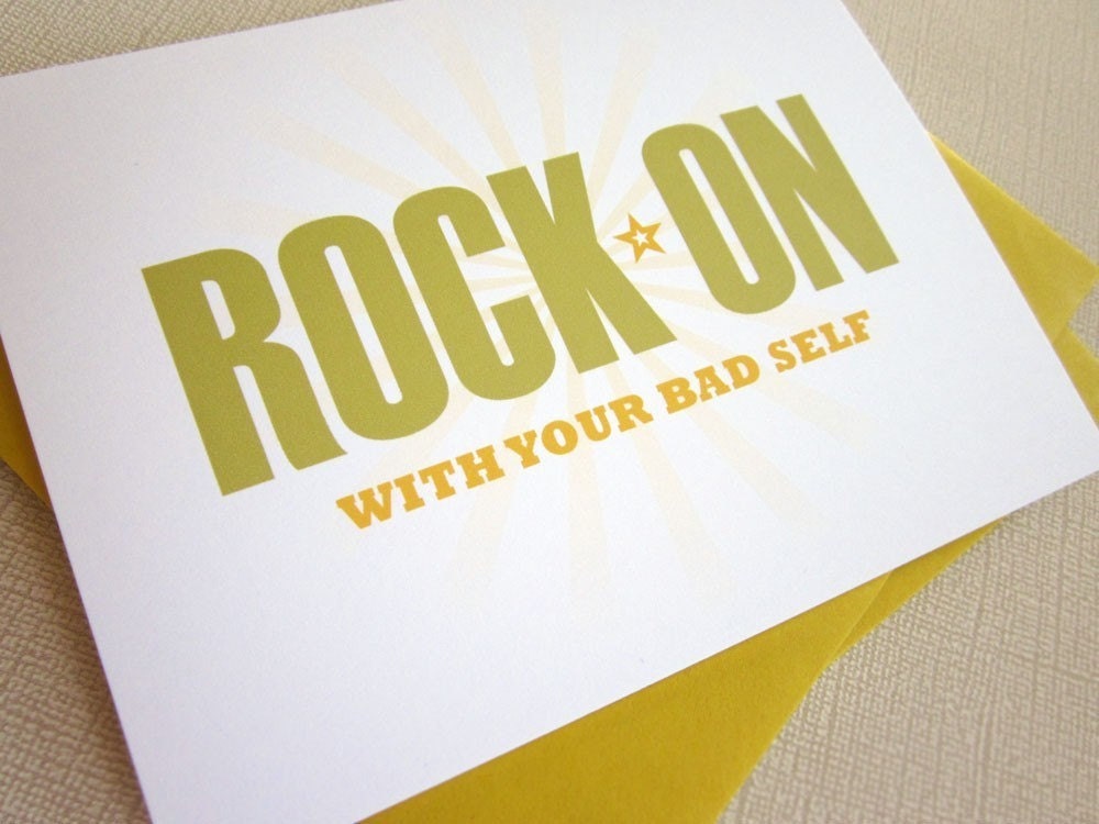 Rock On - Handmade Congratulation Card