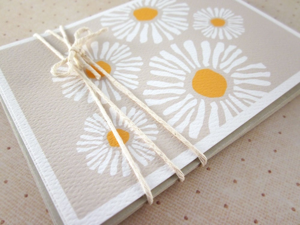 Daisy Blank Note Card Set - 6PK