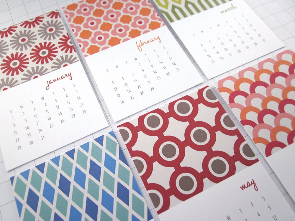 Modern Patterns - Series I - Mini 2013 Calendar