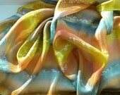 Made to order gift to your friend painted by an artist. OOAK hand pained silk scarf  based on your design ideas