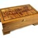wooden box jewelry with removable tray cherry and japanese curly Sugi
