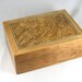 wooden keepsake mens valet box - Cherry with Maple Burl