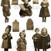 Vintage Halloween Graveyard Witch Warlock Scraps Clipart Steampunk Steam Punk Digital Collage Sheet Download Party