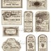 Vintage French Perfume Peddler Bottle Fragrance Label Lable Digital Collage Sheet Download
