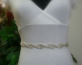 Crystal interlacing- Bridal or special occasion SASH-beads,rhinestones