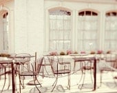 French decor, Paris Photography, romantic wall art, beige, pink, dining, cafe patio, bistro, women