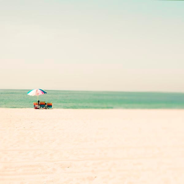Troppical summer photography - ombre mint green beige - minimalist - beach umbrella - spa Ataraxia- 8x8