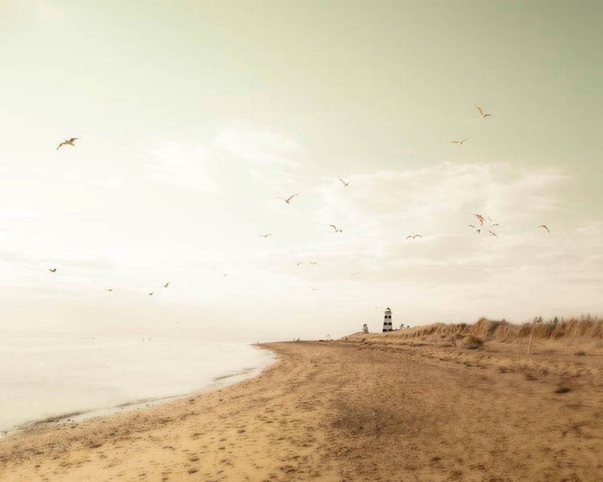 Beach photography, lighthouse, mint, tan brown, ombre, men, beige, resort, spa, travel, ocean print, 8x10