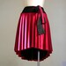 Asymmetric Black and Purple Wine Skirt