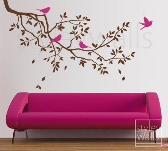 Branch and Birds - GIFT BIRDS - Vinyl Wall Decal StyleyWalls Art Design