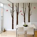 100inch Tall Winter Birch Trees and Birds GIFT BIRDS Vinyl Wall Decal, Wall Art decor,Tree Wall Decals, Nursery Children wall decals
