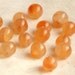 8 Orange Peach Carnelian Round Beads 12mm to 14mm