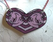 Double Horse Heart Necklace