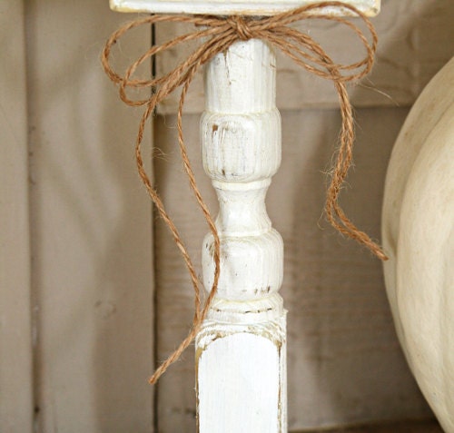 White Monogrammed Stand