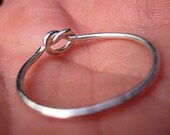 set of 3, Jewelry, ring, EtsyXO love knot, argentium sterling silver, celtic knot ring, single knot ring, lovers knot ring, 16g,