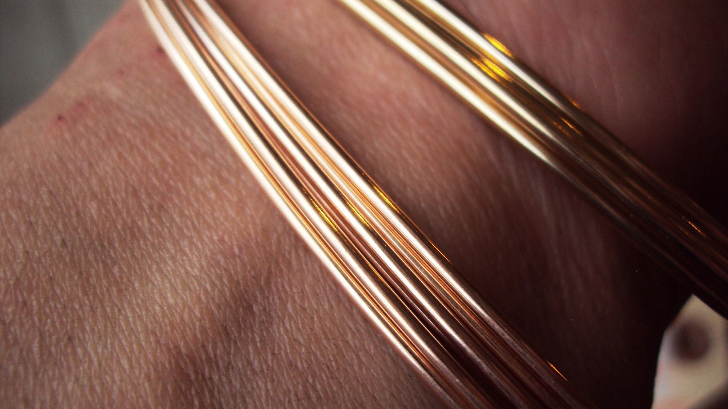 2 ft - 18g round Rose gold filled hh round wire