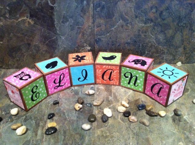 Wooden Baby Blocks Personalized Name/Colors