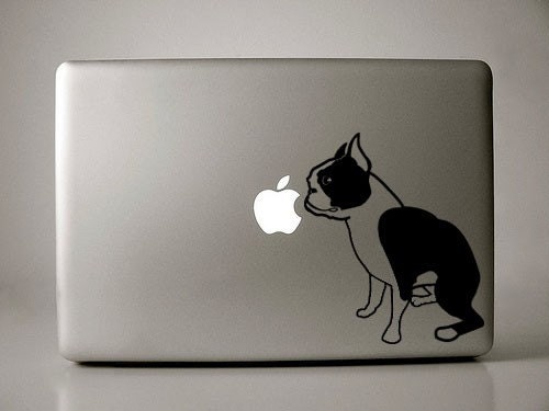 Boston Terrier Decal Laptop Macbook