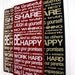 Family Rules Shabby Chic Typography Sign-Chocolate Brown