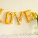 Sunshine Flower Power Love Sign 70s Inspired by Mycherrytree Home Decor