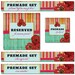 Premade Etsy Shop Set, Premade Banner, Avatar, PInk Blue Banner Set