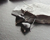 Onyx heart gemstone earrings- Sweet-n-Simple 118