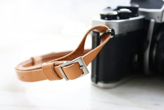 Natural Tan Premium Camera Neck Strap - made to order