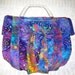 Purple Batik Quilted Tote Bag and Purse Last One Available