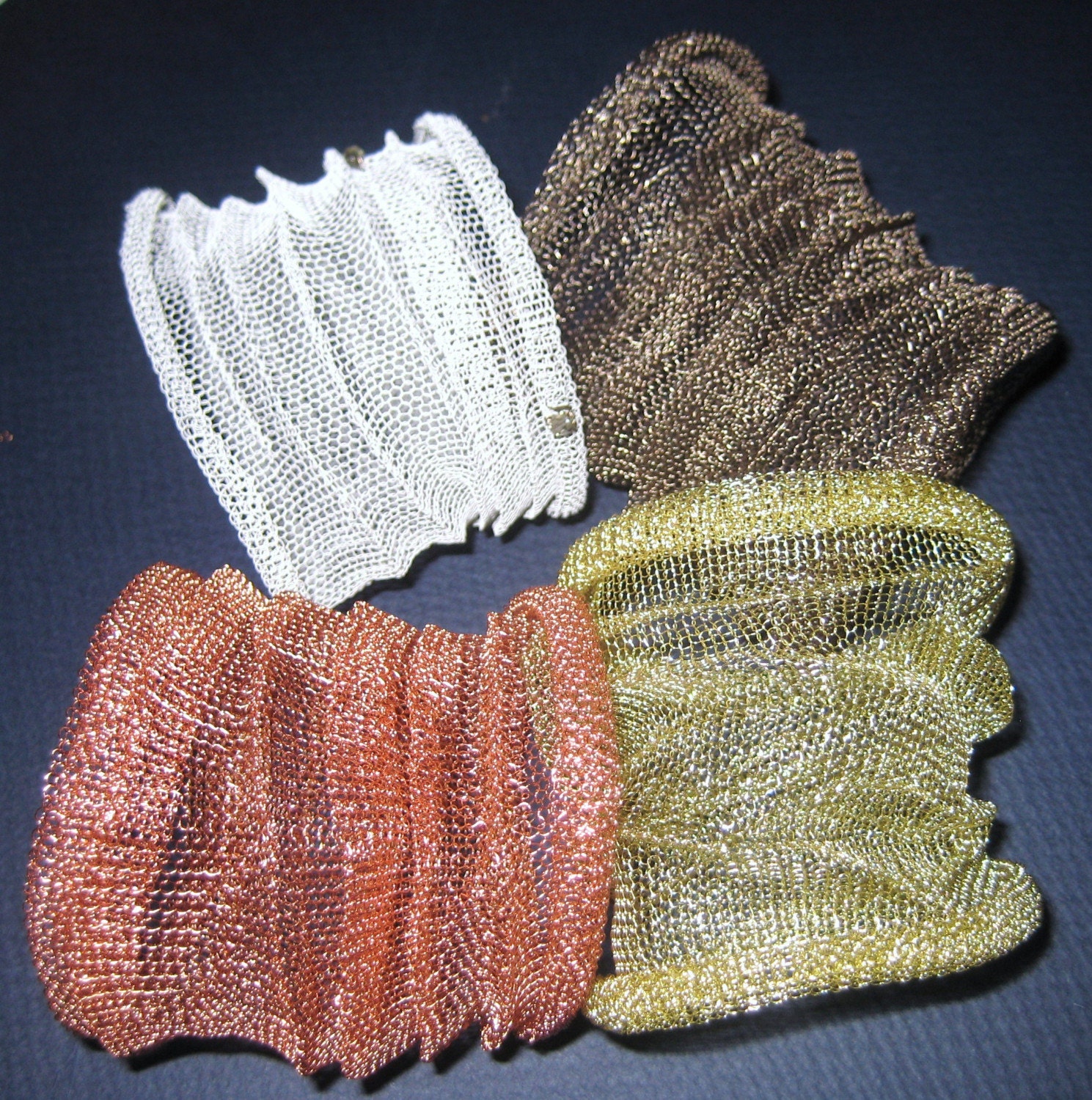 Colored Knitted wire mesh cuffs