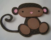 Handmade MONKEY Paper Piecing -- Ready to Use -- think KAWAII