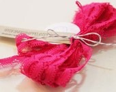 SALE - HOT Diva Pink Lace Trim