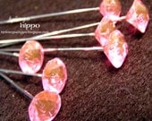 BULK -  Box of 100 Gorgeous Gem Top Stick Pins - Pink