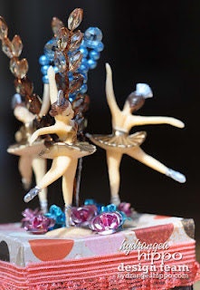 Set of 6 Vintage Style GOLD Ballerina Figurines