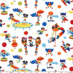 Custom Listing 5 yards Super Fun Multi from Michael Miller Fabrics Kids Collection