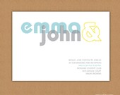 Wedding Invitation Sample - Bauhaus Modern