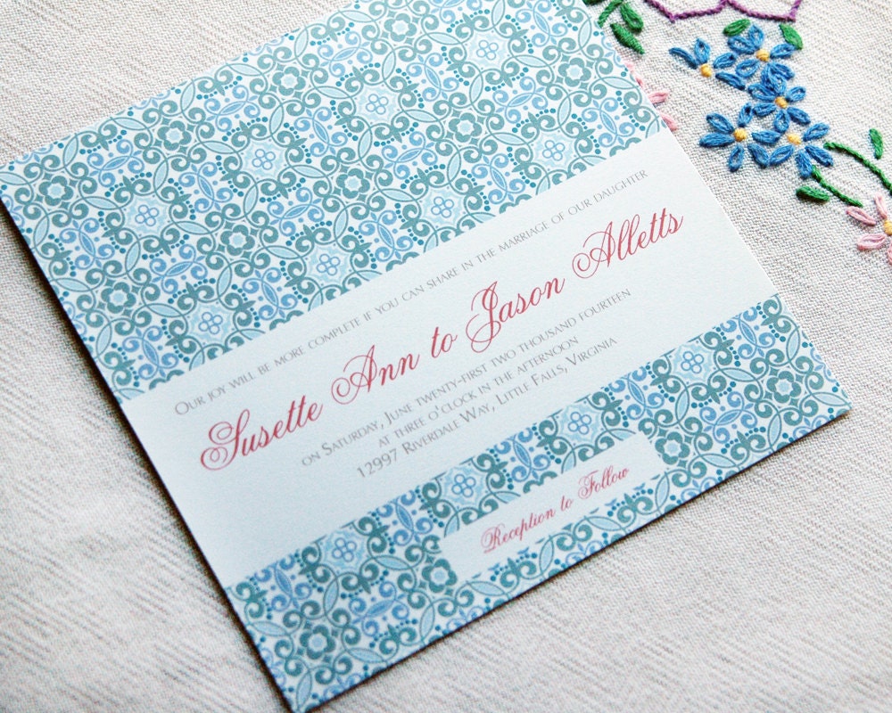 Wedding Invitation Sample - Kaleidoscope