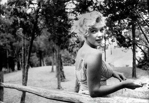 Marilyn Monroe's Blue Polka Dot Cotton Summer Dress Custom Made to Fit You