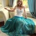 Custom Couture Lace Wiggle Wedding Dress with Detachable Silk Chiffon Skirt