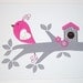 Nursery Art, Baby Girl Room, Children's Art Decor, Kids Wall Art,  Baptism Gift, Pink, Gray, Flowers, May God Bless You, 8x10 Print