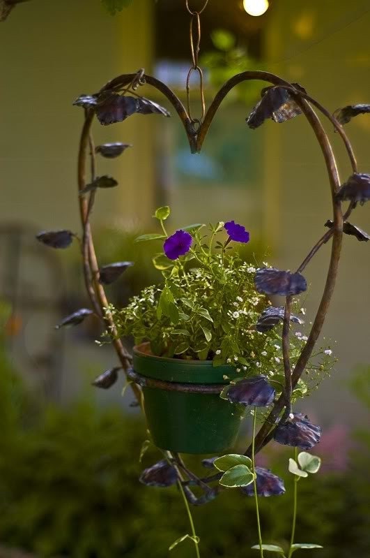 Copper Heart Planter