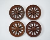 Vintage Rusty Metal Pulley Wheels with Heart Cutouts