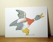 flying duck screen print