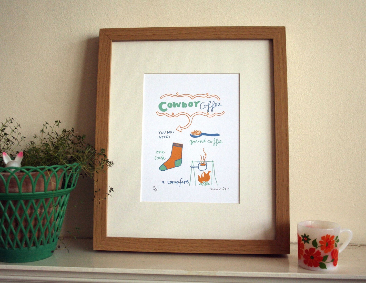 Cowboy Coffee screen print