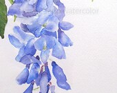 Wisteria watercolor archival print