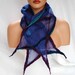 Indigo Flow Neckscape - silk scarf